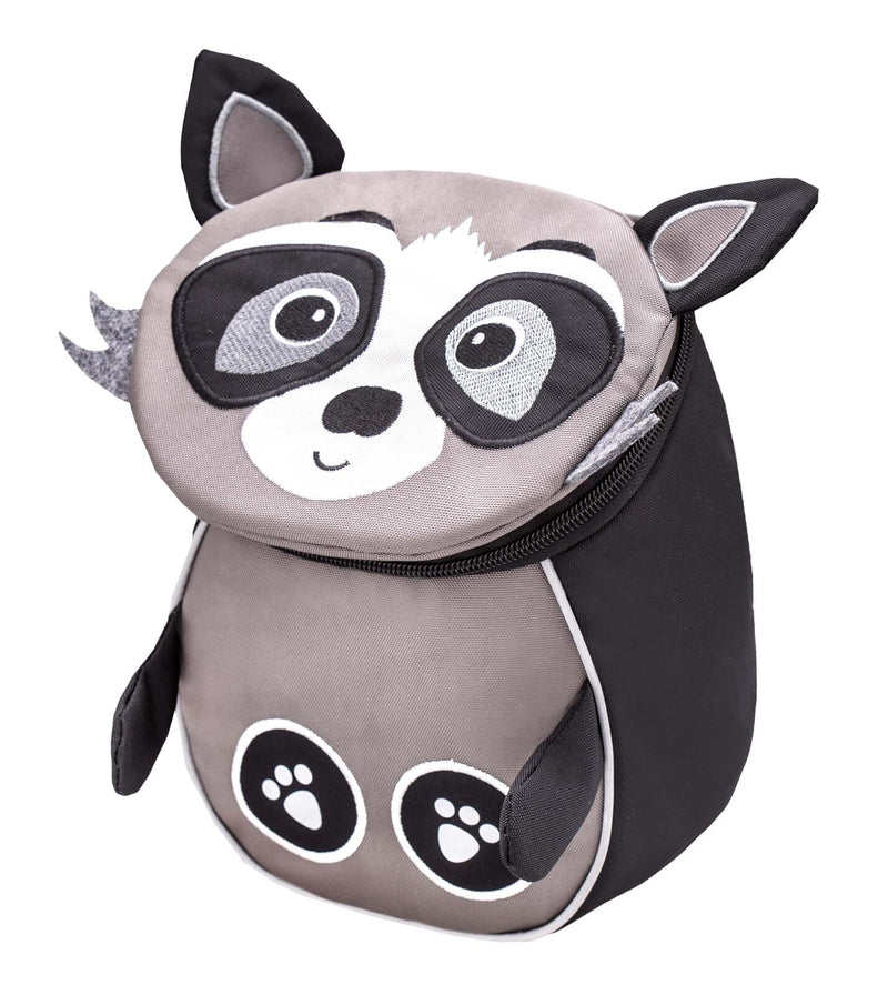 BELMIL® Kindergartenrucksack Mini Animals Raccoon 18,0 x 11,0 x 25,0 cm grau/schwarz 4,0 l