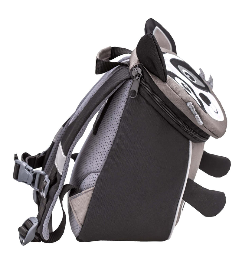 BELMIL® Kindergartenrucksack Mini Animals Raccoon 18,0 x 11,0 x 25,0 cm grau/schwarz 4,0 l