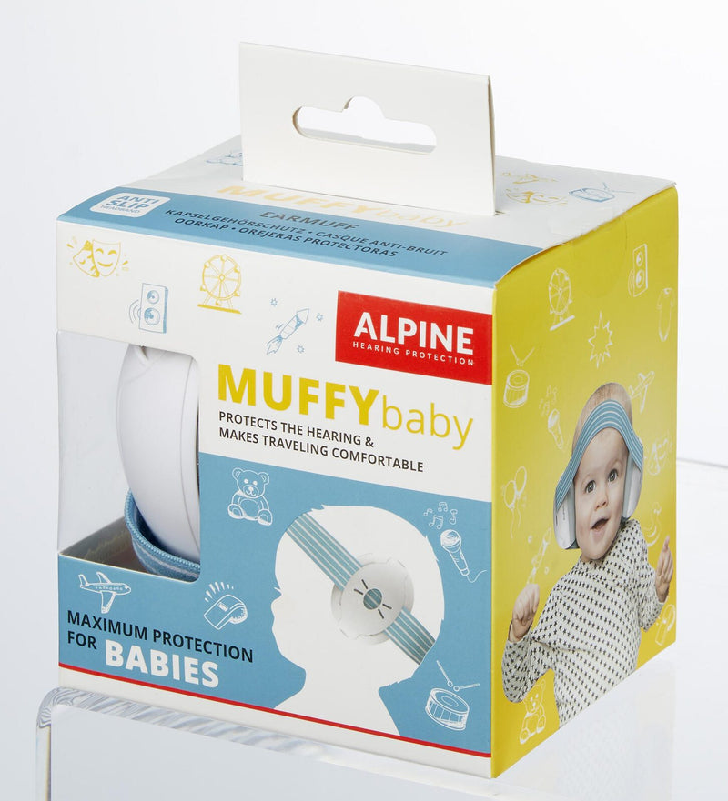 ALPINE MUFFYbaby Kinder-Kapselgehörschutz 23 dB blau, weiß