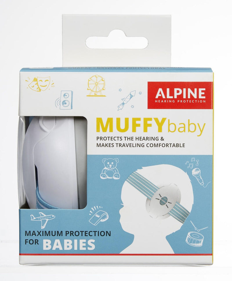ALPINE MUFFYbaby Kinder-Kapselgehörschutz 23 dB blau, weiß