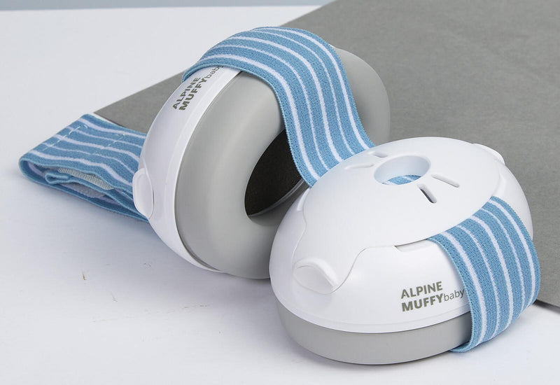 ALPINE MUFFYbaby Kinder-Kapselgehörschutz 23 dB blau, weiß