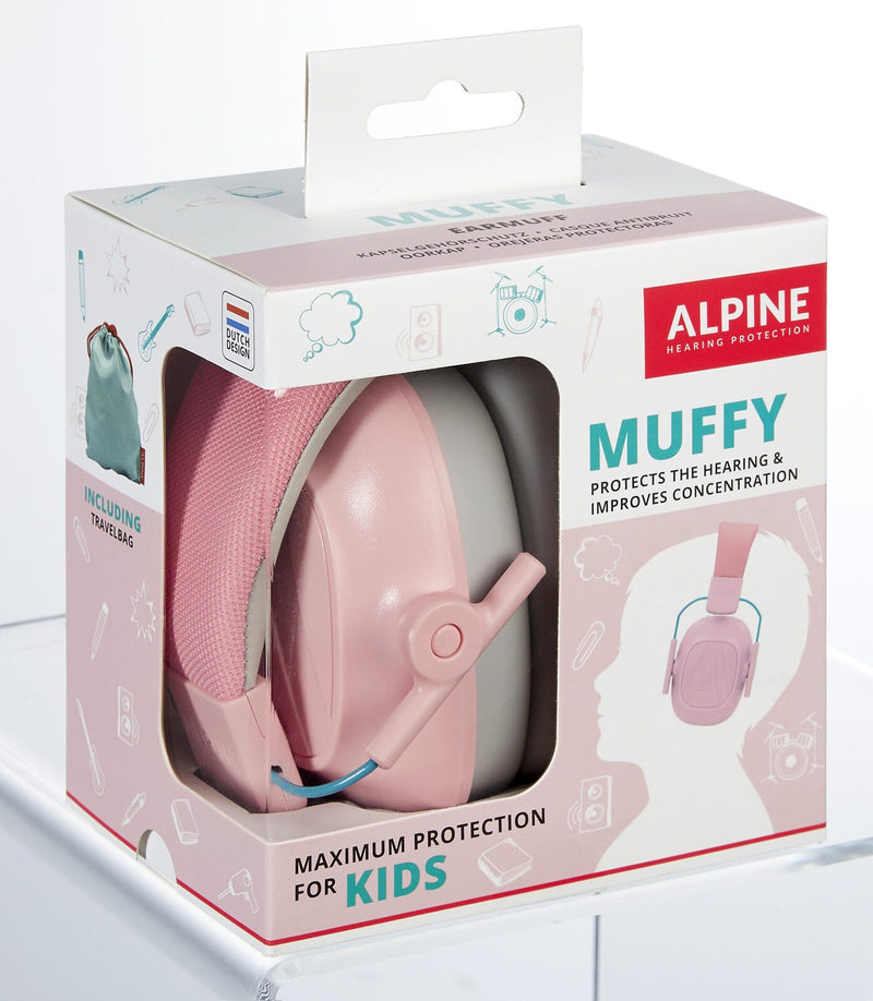 ALPINE MUFFY Kinder-Kapselgehörschutz 25 dB rosa, grau