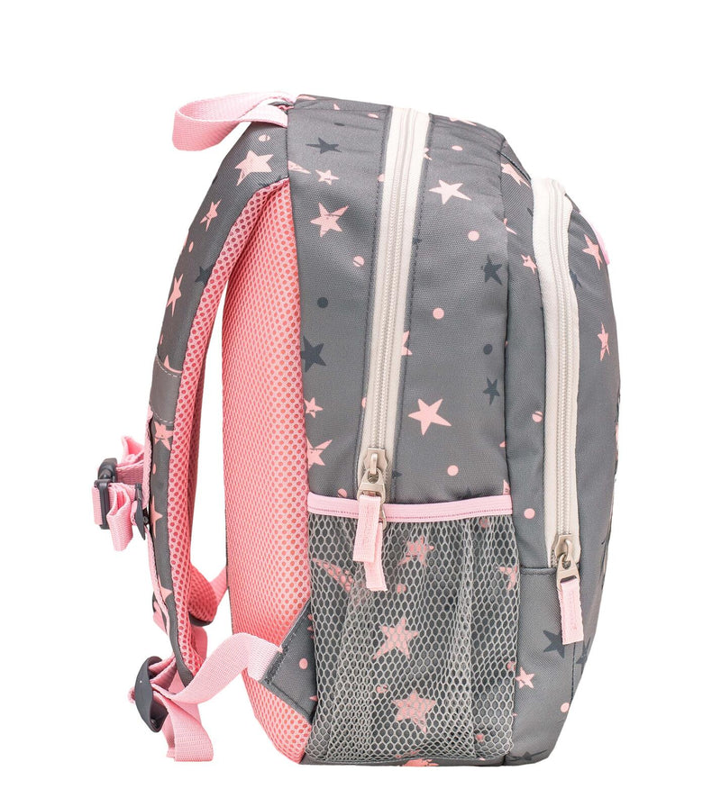 BELMIL® Kindergartenrucksack Kiddy Plus Star Horses 23,0 x 13,0 x 33,0 cm grau/rosa 12,0 l