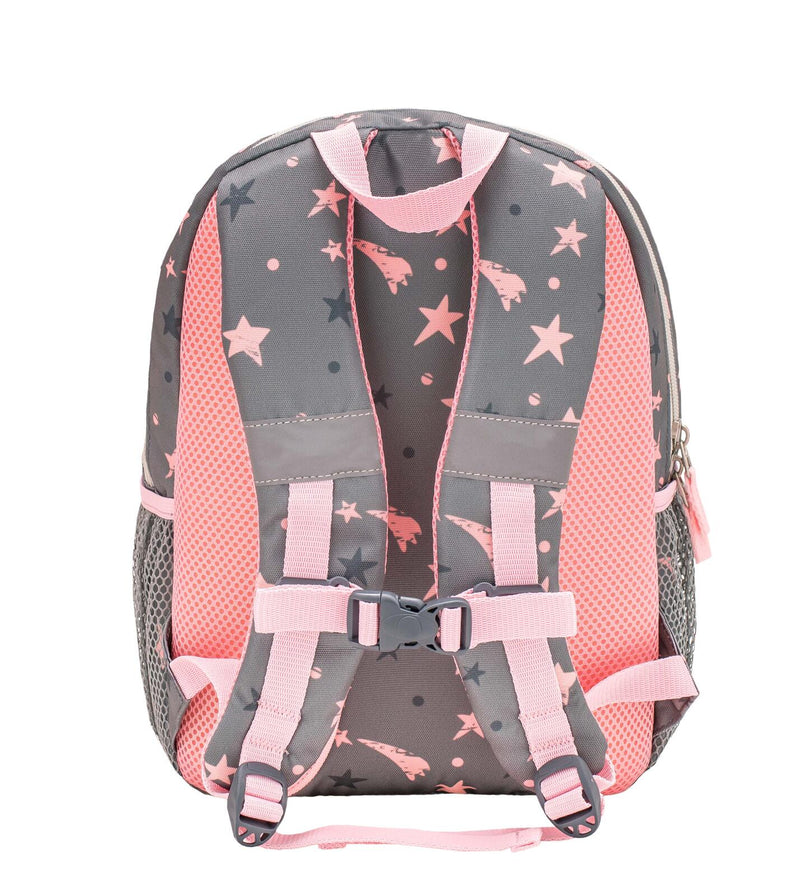 BELMIL® Kindergartenrucksack Kiddy Plus Star Horses 23,0 x 13,0 x 33,0 cm grau/rosa 12,0 l