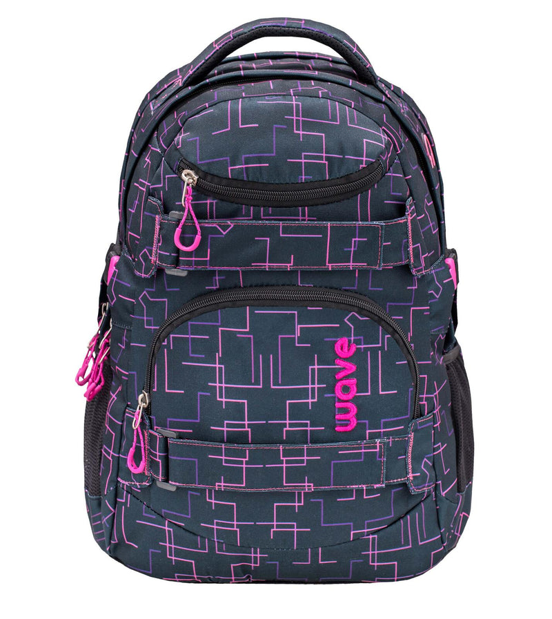 BELMIL® Schulrucksack Infinity Cubic Pink schwarz/pink bis 39,1 cm (15,4 Zoll)