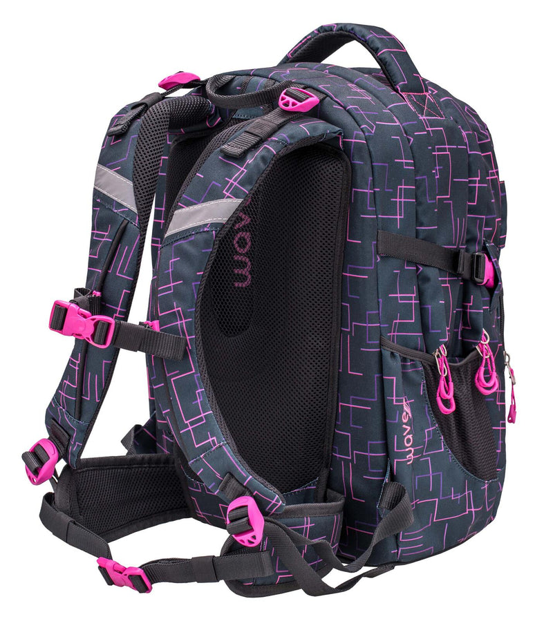 BELMIL® Schulrucksack Infinity Cubic Pink schwarz/pink bis 39,1 cm (15,4 Zoll)