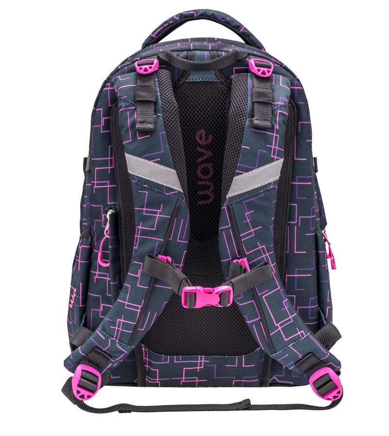BELMIL® Schulrucksack Infinity Cubic Pink schwarz/pink bis 39,1 cm (15,4 Zoll)