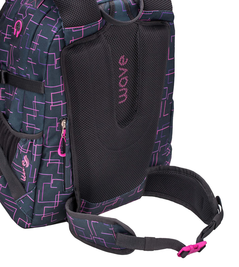 BELMIL® Schulrucksack Infinity Cubic Pink schwarz/pink bis 39,1 cm (15,4 Zoll)