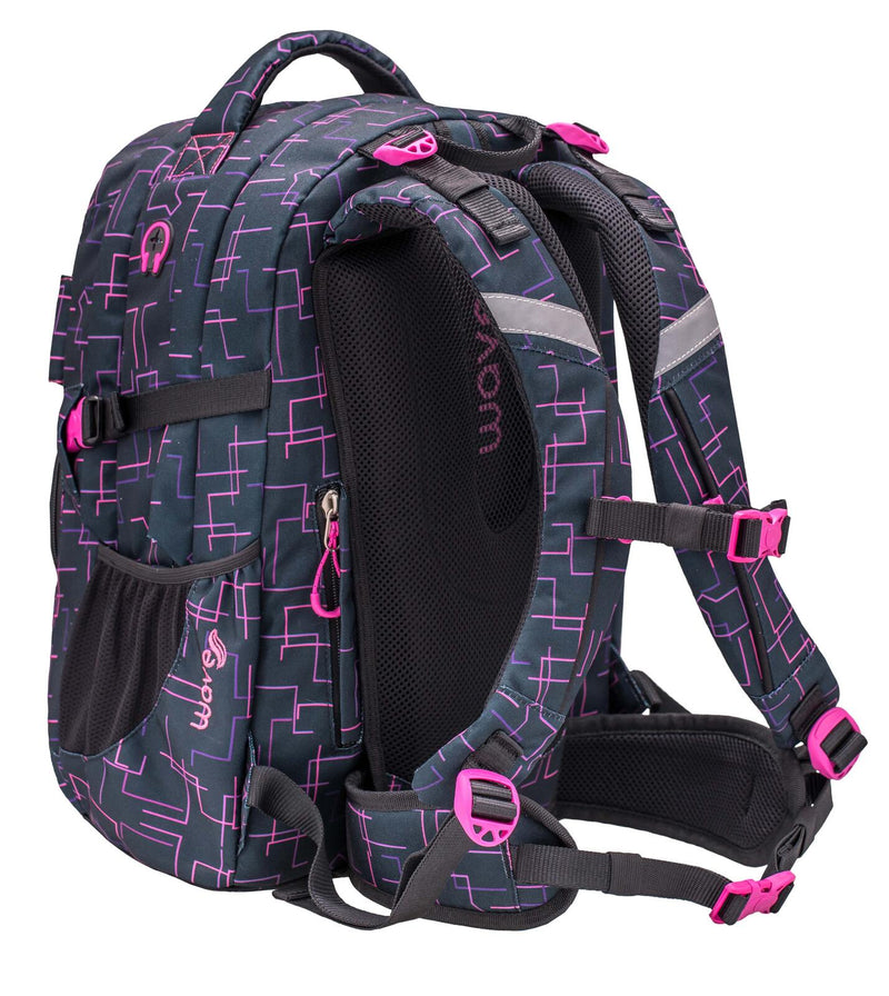 BELMIL® Schulrucksack Infinity Cubic Pink schwarz/pink bis 39,1 cm (15,4 Zoll)