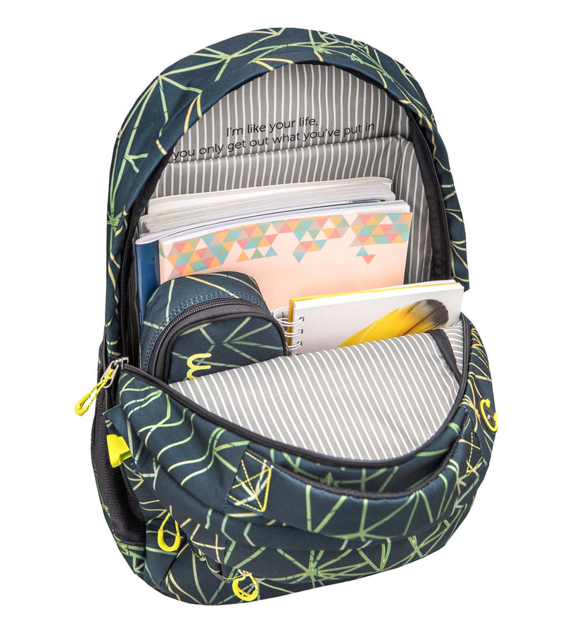 BELMIL® Schulrucksack Infinity Stripes Green grün/hellgrün bis 39,1 cm (15,4 Zoll)