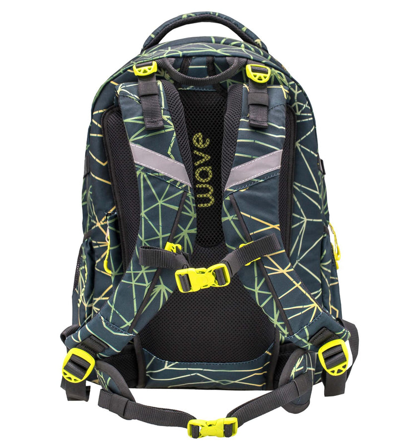 BELMIL® Schulrucksack Infinity Stripes Green grün/hellgrün bis 39,1 cm (15,4 Zoll)