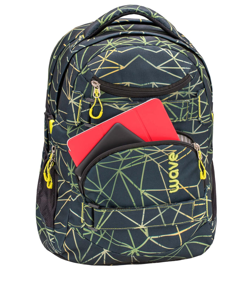 BELMIL® Schulrucksack Infinity Stripes Green grün/hellgrün bis 39,1 cm (15,4 Zoll)