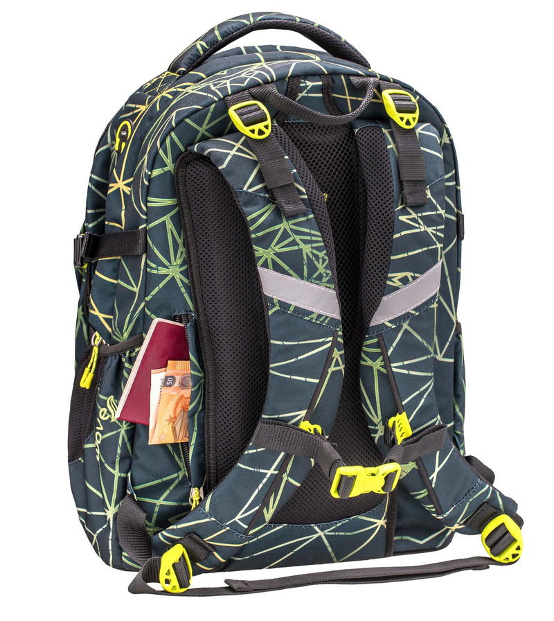 BELMIL® Schulrucksack Infinity Stripes Green grün/hellgrün bis 39,1 cm (15,4 Zoll)