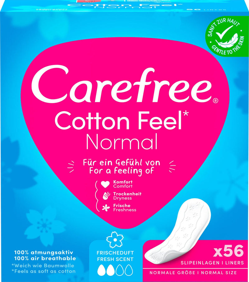 Carefree Slipeinlagen Normal Cotton Feel mit Frischeduft, 56 St.