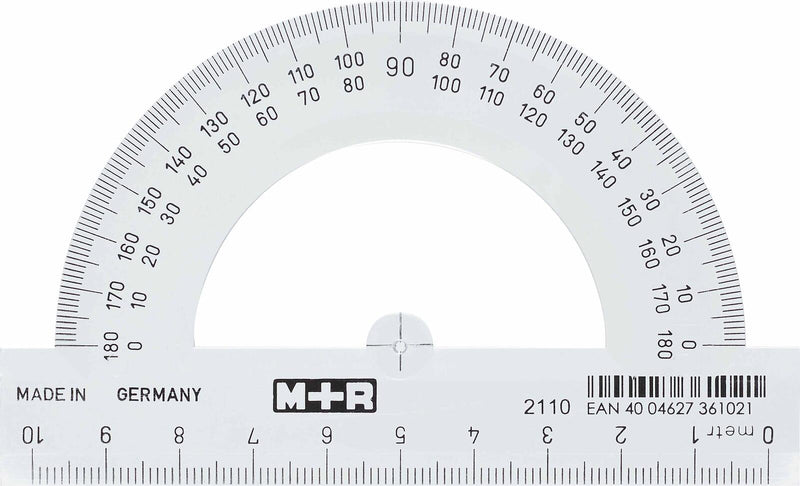M + R Halbkreis-Winkelmesser