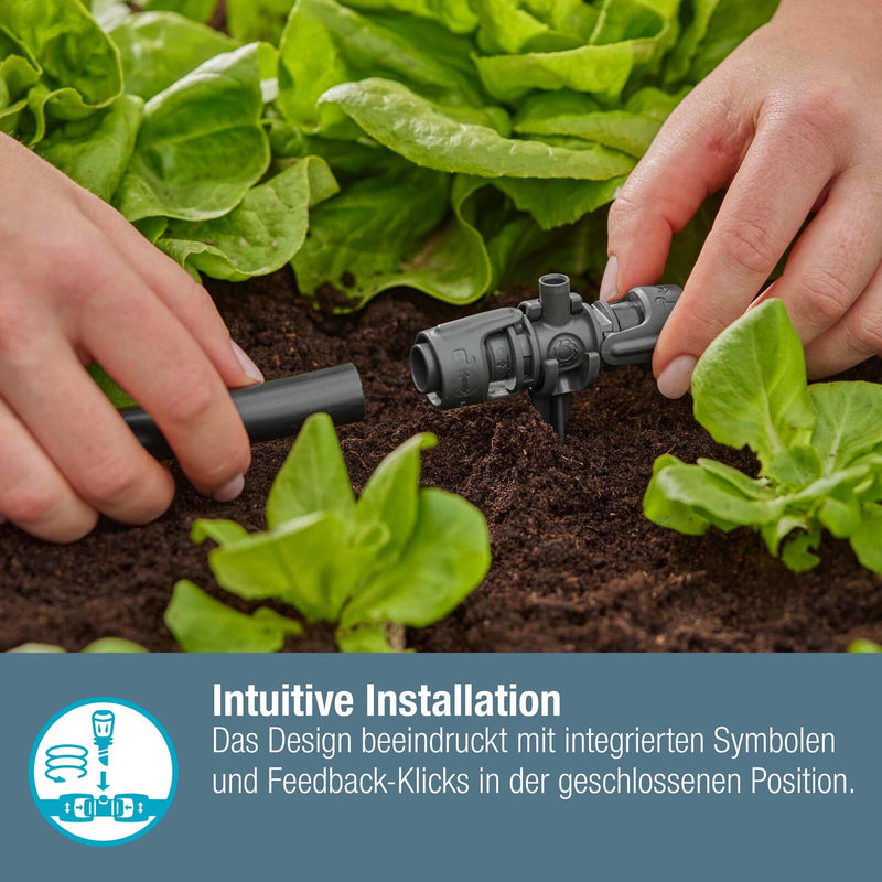 GARDENA Anschlussstück für Tropfschlauch Micro-Drip-System T-Stück für Sprühdüsen 13 mm (1/2')