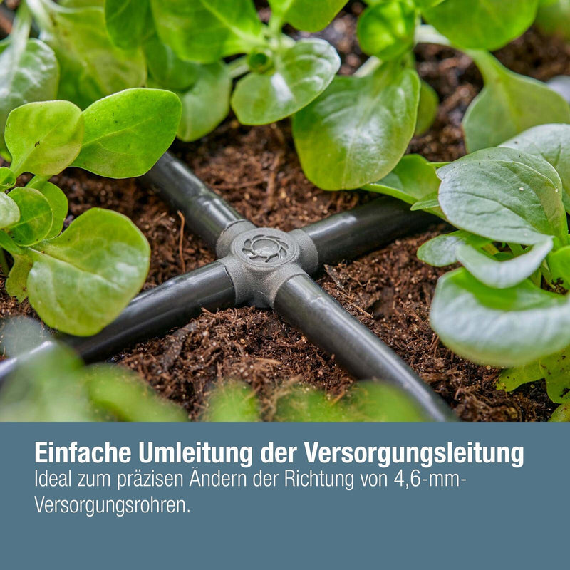 GARDENA Anschlussstück für Tropfschlauch Micro-Drip-System Kreuzstück
