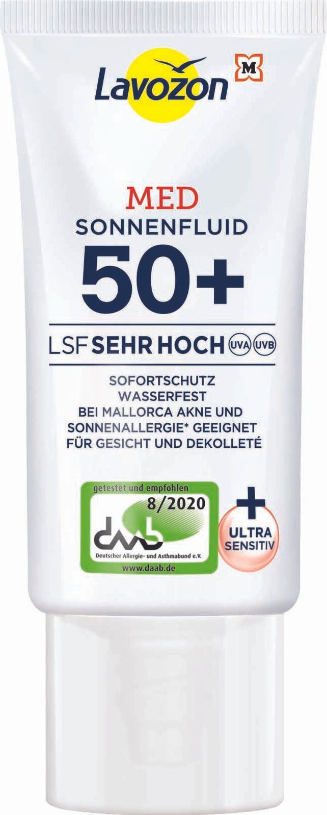 Lavozon LSF 50+ Sehr Hoch Med Face Fluid Sonnencreme 50 ml