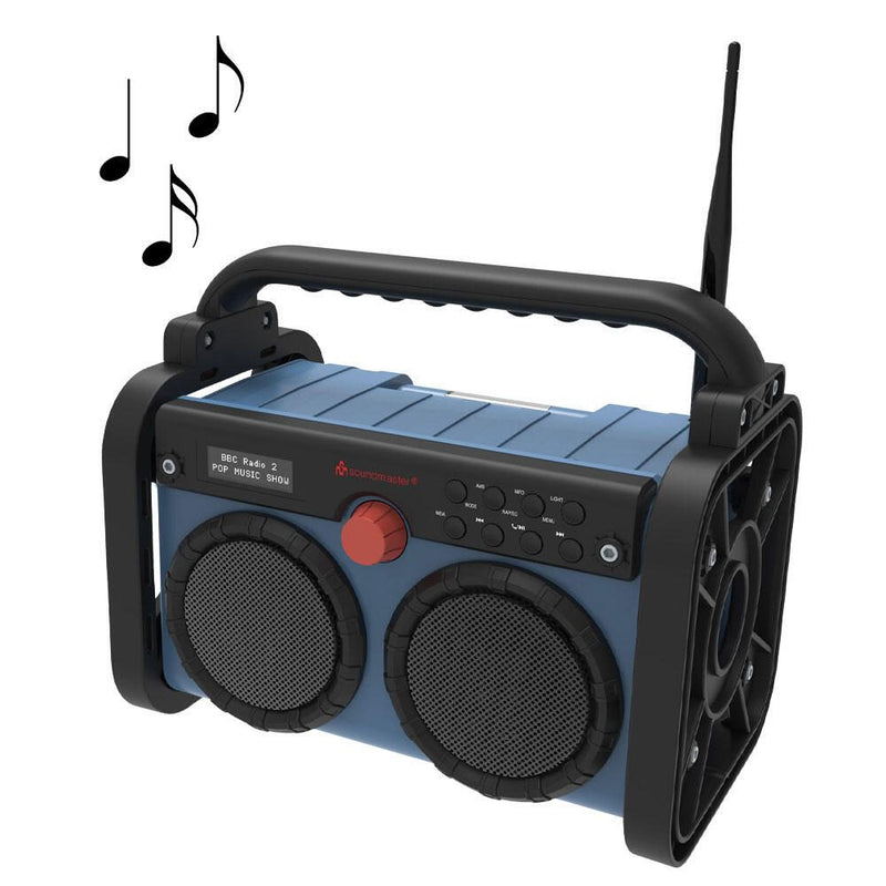 soundmaster DAB85BL Baustellenradio blau, schwarz