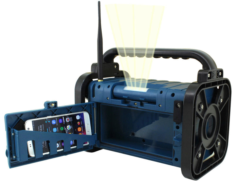 soundmaster DAB85BL Baustellenradio blau, schwarz