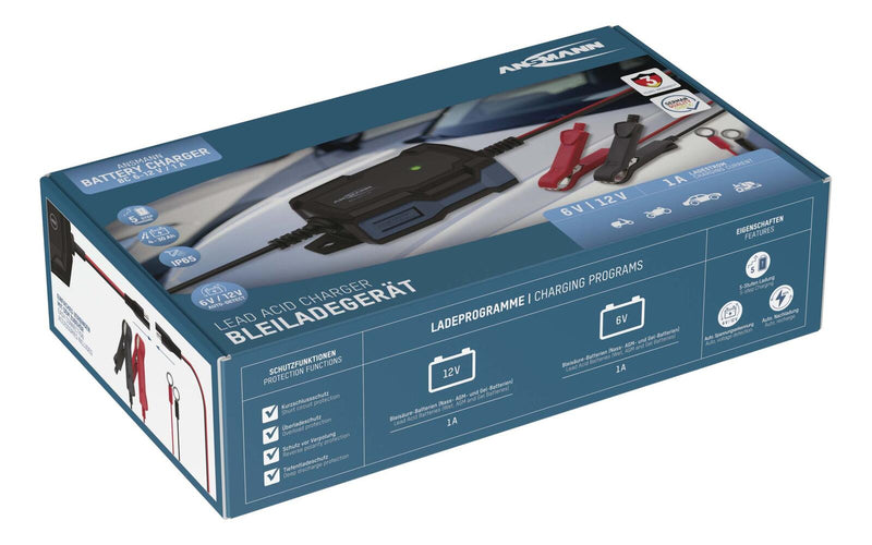 ANSMANN Autobatterie-Ladegerät BC 6-12V, 1A