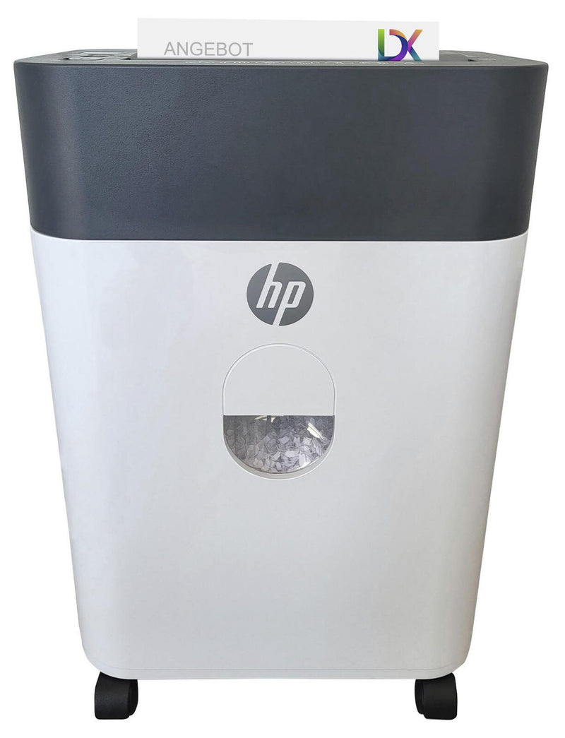 HP OneShred Auto 100CC Aktenvernichter mit Partikelschnitt bis 100 Blatt weiß