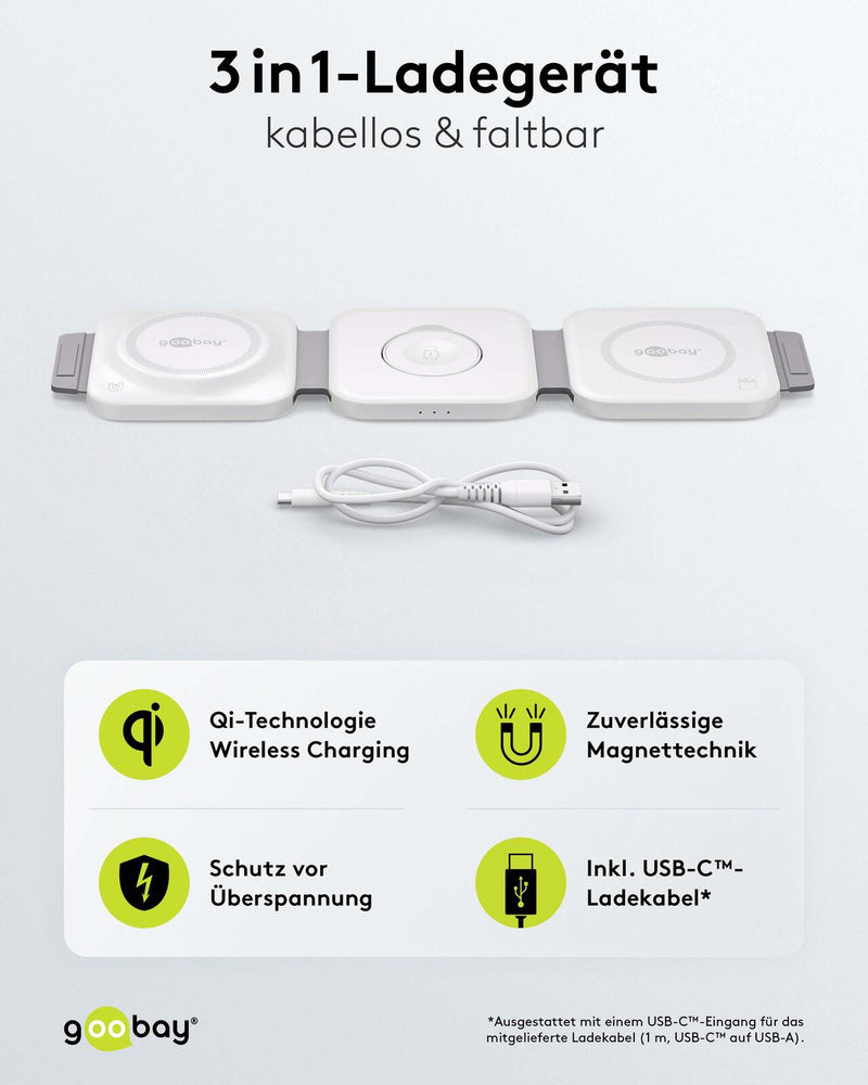 goobay Induktive Ladestation 3-in-1
