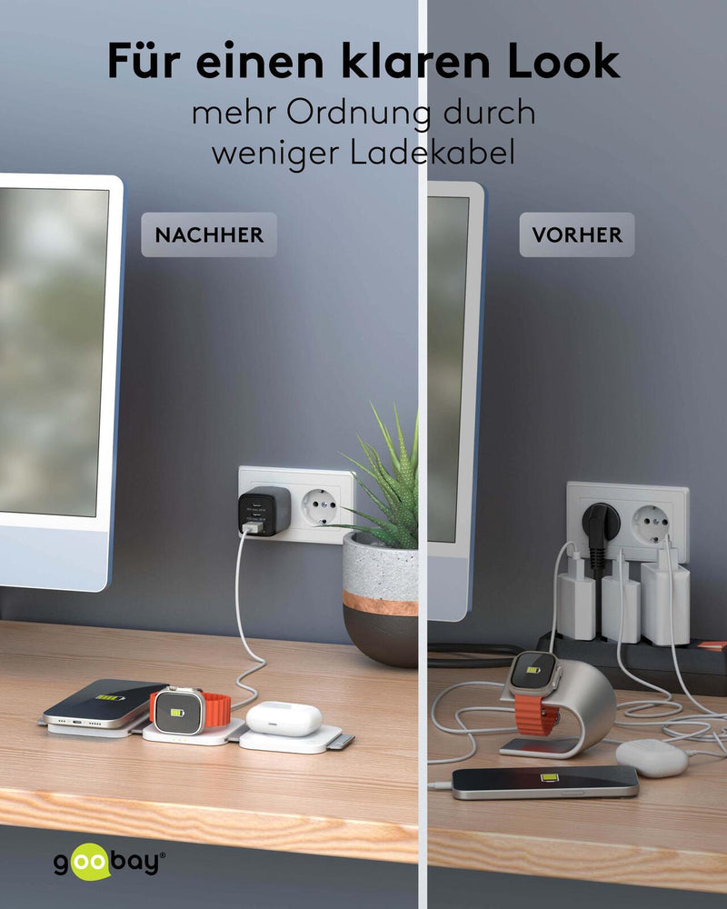 goobay Induktive Ladestation 3-in-1
