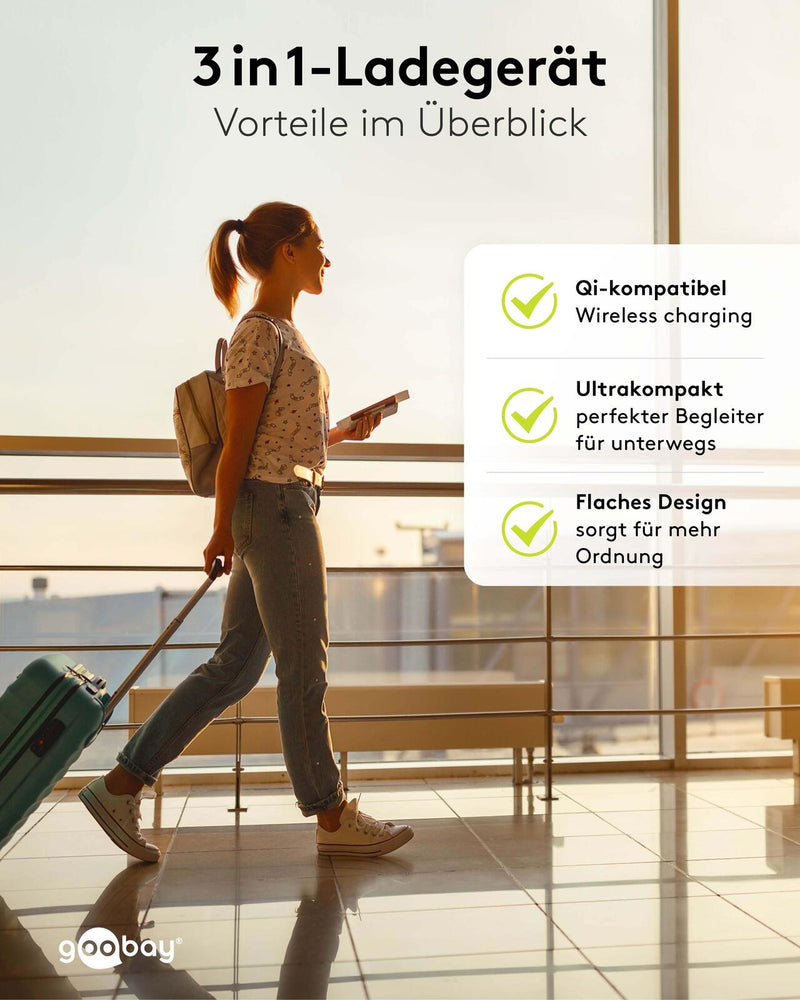 goobay Induktive Ladestation 3-in-1