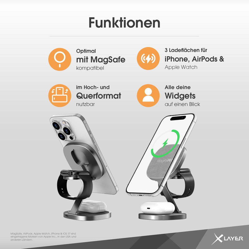 XLAYER Induktive Ladestation MagFix Pro 3 in 1