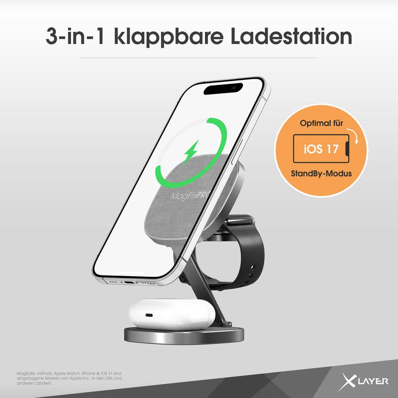 XLAYER Induktive Ladestation MagFix Pro 3 in 1