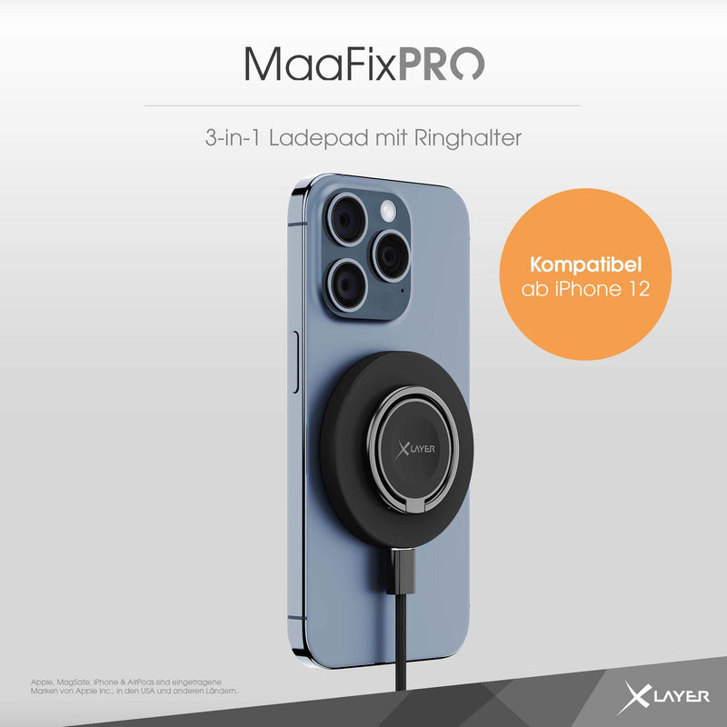 XLAYER Induktive Ladestation MagFix Pro 3-in-1