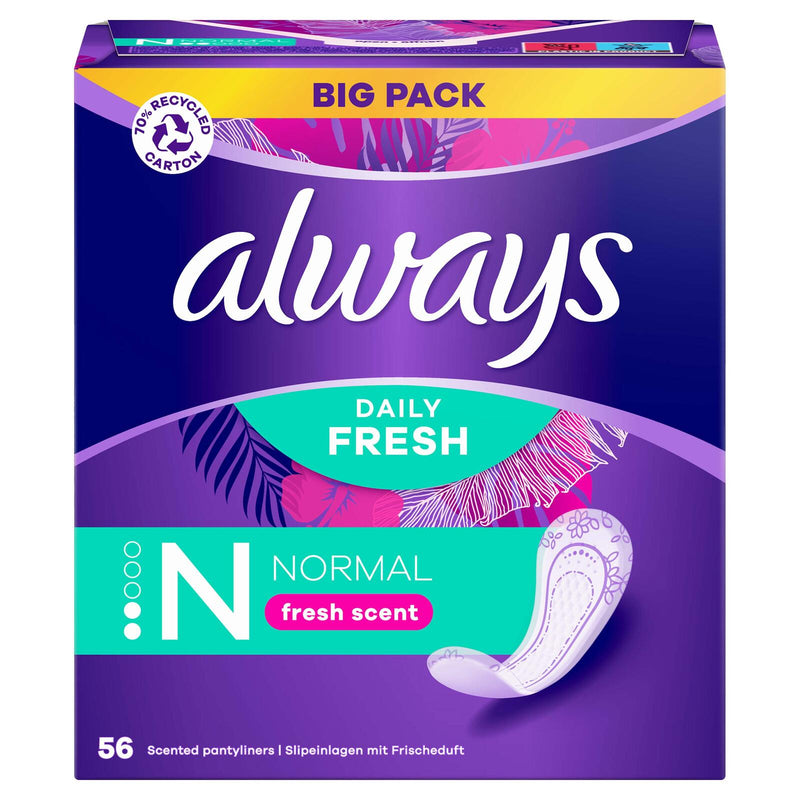 always Slipeinlagen Daily Fresh Normal mit Duft 56 St.