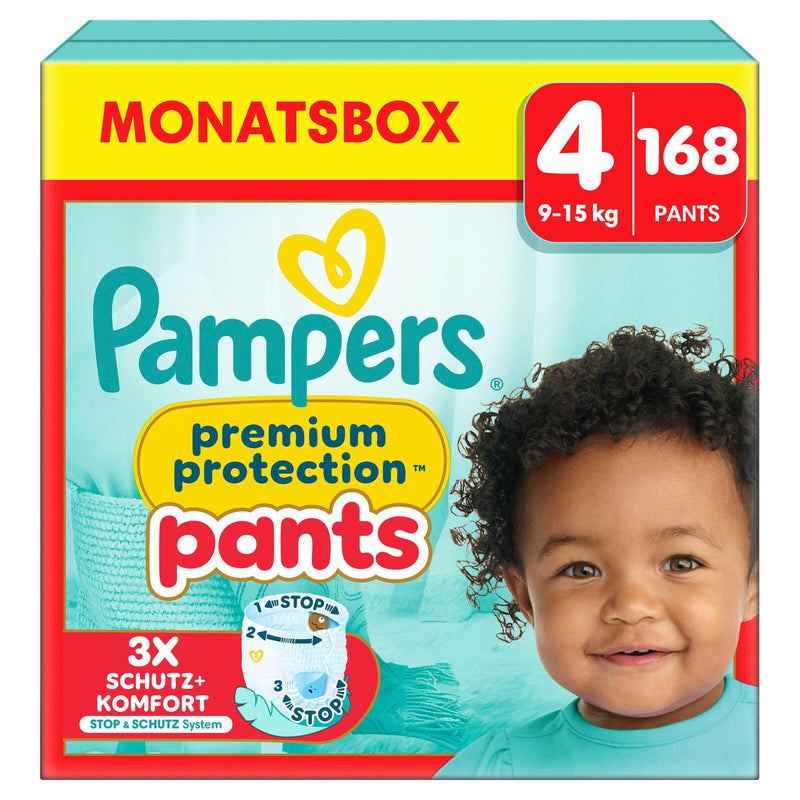 Pampers® Windeln premium protection™ Größe 4 168ST für Babys und Kleinkinder (4-18 Monate)