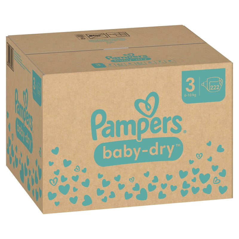 Pampers® Windeln Baby Dry Größe 3 222ST für Babys und Kleinkinder (4-18 Monate)