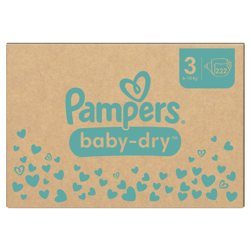 Pampers® Windeln Baby Dry Größe 3 222ST für Babys und Kleinkinder (4-18 Monate)