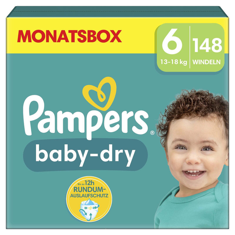 Pampers® Windeln Baby Dry Größe 6 148ST für Kids und Teens (4-12 Jahre)