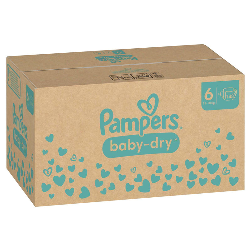 Pampers® Windeln Baby Dry Größe 6 148ST für Kids und Teens (4-12 Jahre)