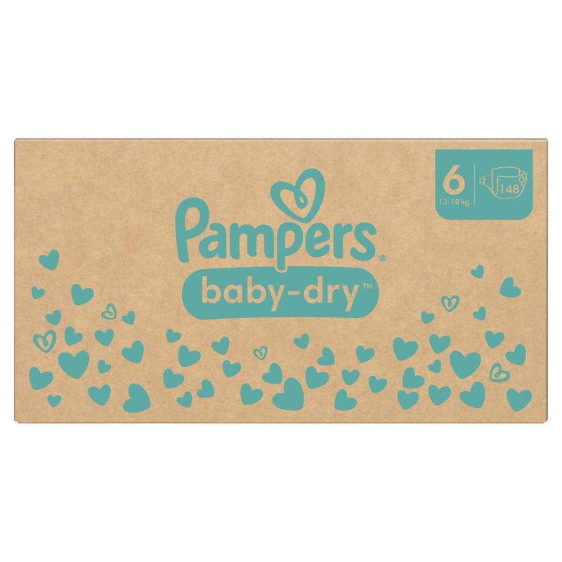 Pampers® Windeln Baby Dry Größe 6 148ST für Kids und Teens (4-12 Jahre)