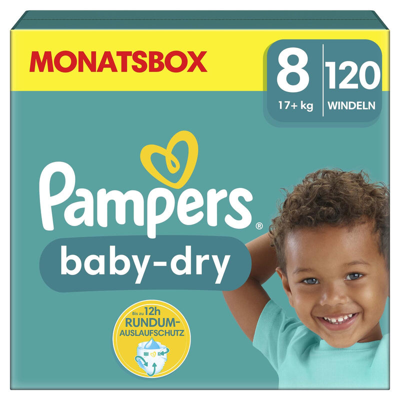 Pampers® Windeln Baby Dry Größe 8 120ST für Kids und Teens (4-12 Jahre)