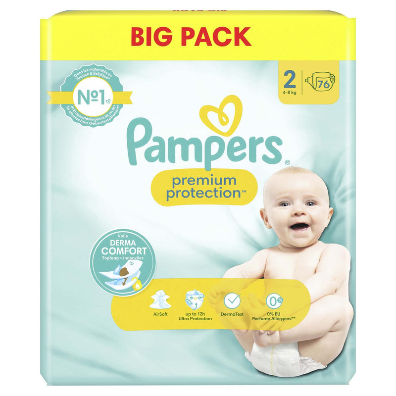 Pampers® Windeln premium protection™ Größe 2 76ST für Neugeborene (0-3 Monate)