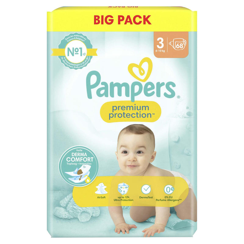 Pampers® Windeln premium protection™ Größe 3 68ST für Babys und Kleinkinder (4-18 Monate)