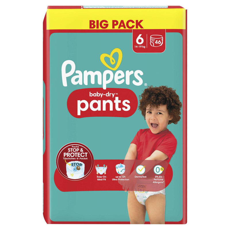 Pampers® Windeln BabyDry Größe 6 46ST für Kids und Teens (4-12 Jahre)