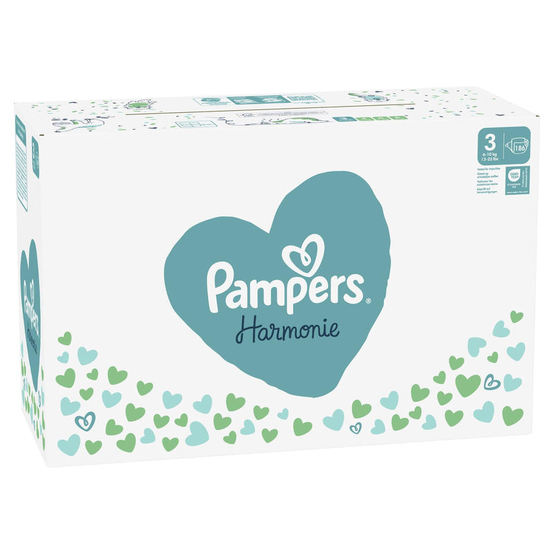 Pampers® Windeln Harmonie Größe 3 186ST für Babys und Kleinkinder (4-18 Monate)