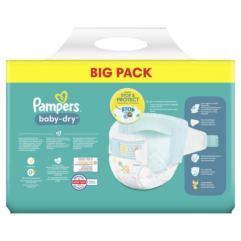 Pampers® Windeln Baby Dry Größe 2 90ST für Neugeborene (0-3 Monate)