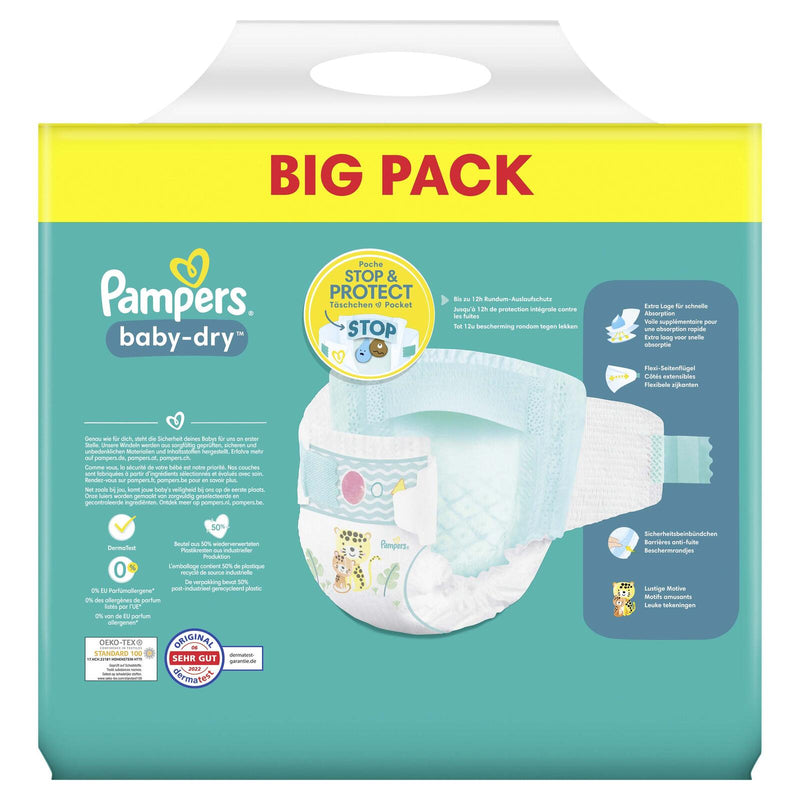 Pampers® Windeln Baby Dry Größe 4 70ST für Babys und Kleinkinder (4-18 Monate)