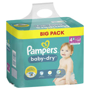 Pampers® Windeln Baby Dry Größe 4+ 62ST für Babys und Kleinkinder (4-18 Monate)