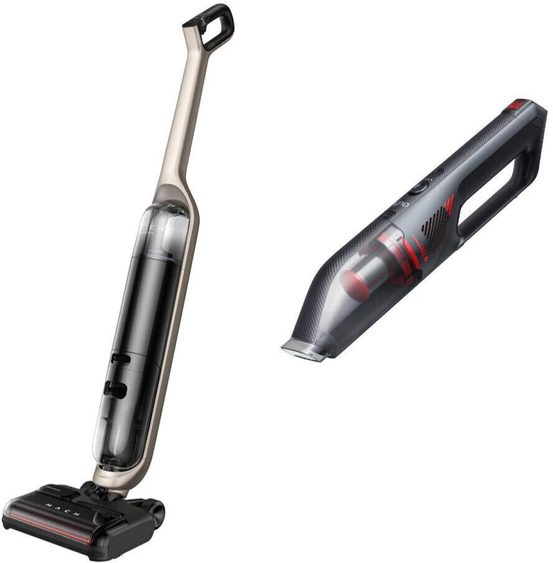 eufy MACH V1 Ultra, Kabelloser All-in-One Stabstaubsauger mit Dampfwischer