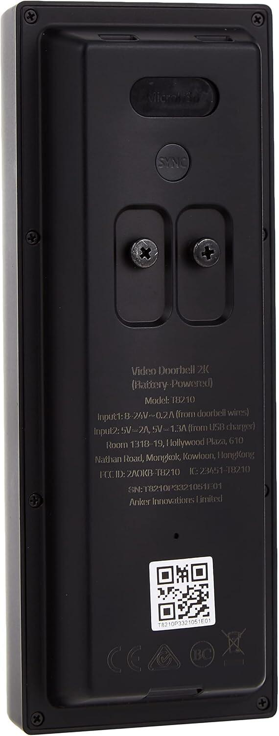 eufy Video Doorbell Türklingel, Black