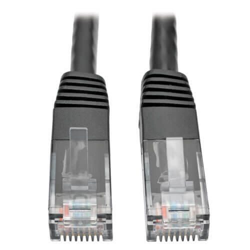 Eaton Tripp Lite Series Cat6 Gigabit Molded (UTP) Ethernet Kabel (RJ45 Stecker/Stecker), Schwarz, 6 ft. (1.83 m)